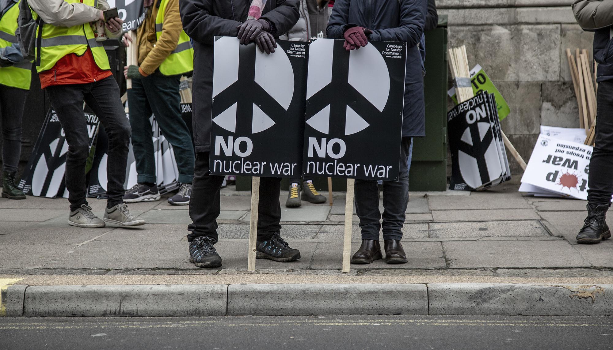 Protesta contra la guerra Ucrania Rusia en Londres 01